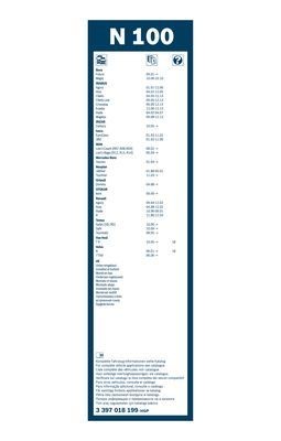 Щетка стеклоочистителя 1000мм для грузовиков и автобусов (N100 под болт) Twin BO 3 397 018 199 BOSCH