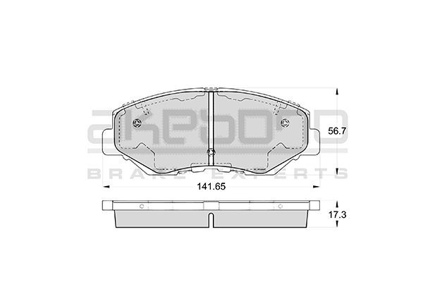 Колодки тормозные дисковые передние ПОДХОДЯТ ДЛЯ HONDA CR-V II, ELEMENT YH2 AN-6 AN663WK AKEBONO