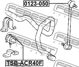 Тяга стабилизатора передняя LEXUS RX 08-15 0123-050 0123-050 FEBEST