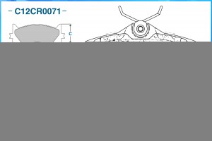 Тормозные колодки задние Low Metallic C12CR0071 C12CR0071 CWORKS