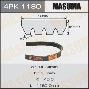 ремень поликлиновой! 4PK1180\ Toyota Yaris 1.3/1.5i 99> 4PK-1180 MASUMA