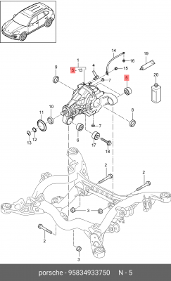 Сайлентблок  95834933750 95834933750 PORSCHE