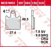 Колодки дисковые MCB789SV MCB789SV TRW LUCAS