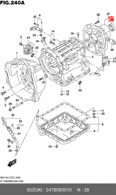Сальник МКПП 24780-83010 24780-83010 SUZUKI