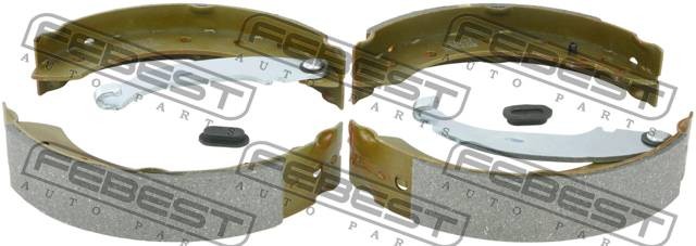 Колодки тормозные задние (барабанные) комплект (со скобами ручника, заглушками) 2402-LOGR FEBEST