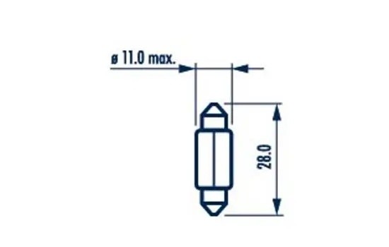 Лампа 12V C10W SV8.5 31мм Festoon NARVA 173153000 NARVA