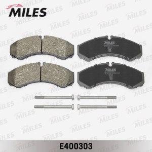 Колодки тормозные передние (без датчика + болты) (Смесь Low-Metallic) (IVECO DAI E400303 MILES