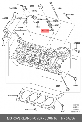 колпачек маслосъемный!\ Land Rover Range Rover 4.4/4.2 02-09 3598716 LAND ROVER