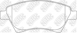 Колодки тормозные RENAULT Megane 2,Scenic 2 передние (4шт.) NIBK PN0350 NIBK