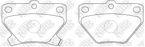 Колодки тормозные TOYOTA Corolla (99-),Yaris (99-05) задние (4шт.) NIBK PN1454 NIBK