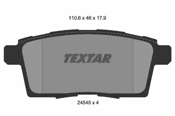 Колодки тормозные MAZDA CX-9,CX-7 (07-) задние (4шт.) TEXTAR 2454501 TEXTAR
