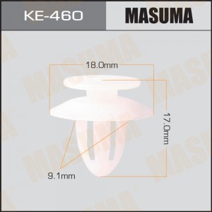 клипса вставная! (пл)\ BMW E81/E82/E87/E88/F20/F21/F22/E46/E90, Audi A3 03-12 KE-460 MASUMA