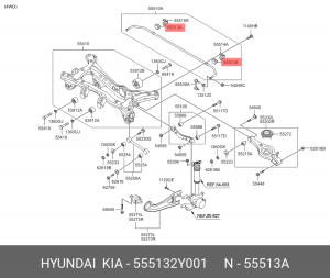 ВТУЛКА СТАБИЛИЗАТОРА 55513-2Y001 555132Y001 HYUNDAI KIA