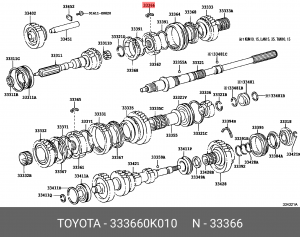 333660K010 ШТИФТ 33366-0K010 TOYOTA