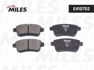 Колодки тормозные задние с электронным стояночным тормозом (Смесь Low-Metallic)  E410702 MILES