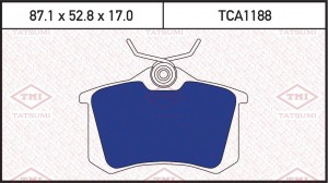 Колодки тормозные дисковые задние AUDI A3/A4 96-VW Golf/Passat/Sharan 92-SKODA O TCA1188 TATSUMI