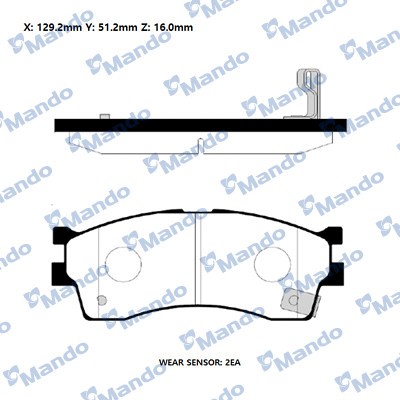 Колодки тормозные KIA Spectra (ИжАвто) (05-),Rio (02-),Clarus (98-) передние (4ш MPK12 MANDO