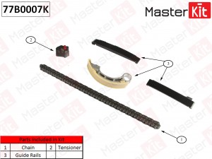 Комплект цепи ГРМ NISSAN PATHFINDER III YD25DDTi 77B0007K 77B0007K MASTER KIT