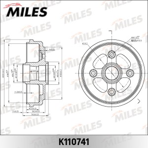 Барабан тормозной MATIZ (TRW DB4273) K110741 K110741 MILES