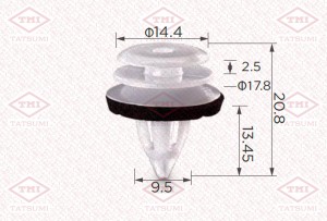 КРЕПЛЕНИЕ ОБШИВКИ 5-СЕРИЯ E60/E61 (2003>) X5 E53/E70 TJB1595 TATSUMI
