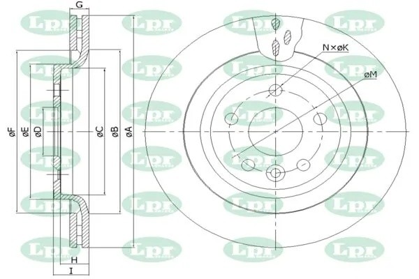 Диск тормозной V1015V V1015V LPR