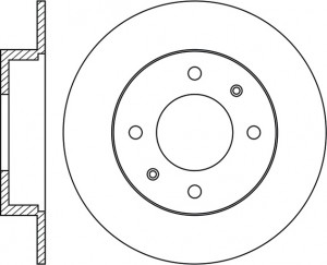 Диск тормозной NISSAN Almera (95-00),Sunny (90-95) задний (1шт.) NIBK RN1096 NIBK