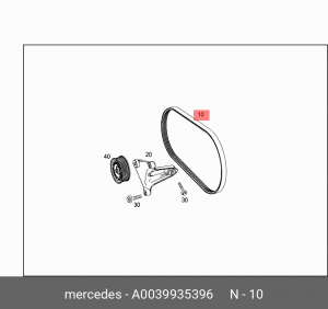 ремень поликлиновой! 6PK1073\ MB W204 A0039935396 MERCEDES BENZ