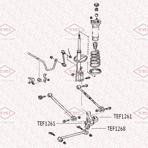 Сайлентблок задней цапфы TOYOTA Camry 92- TEF1268 TEF1268 TATSUMI