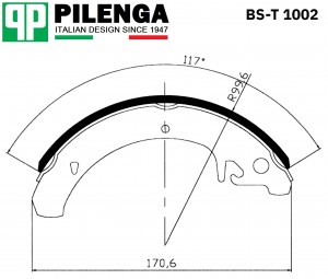 Колодки тормозные барабанные ВАЗ 2108-2112, 2170, 2190, 2192, 2194 BS-T1002 BST1002 PILENGA