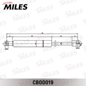 Упор газовый крышки багажника HYUNDAI SANTA FE classic CB00019 CB00019 MILES