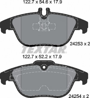 Колодки тормозные MERCEDES C (W204) задние (4шт.) TEXTAR 2425301 TEXTAR