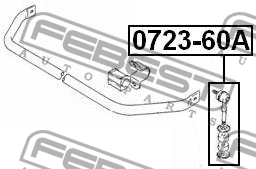 Тяга стабилизатора 0723-60A 0723-60A FEBEST