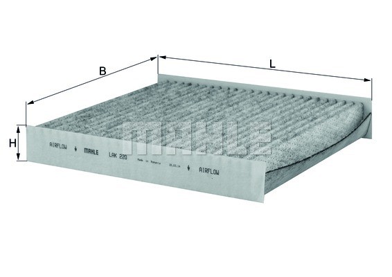 Фильтр воздушный салона FORD Focus 2 (04-) VOLVO C30,S40 угольный (замена на LAK LAK220 MAHLE KNECHT