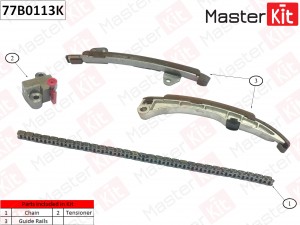 Комплект цепи ГРМ Toyota Yaris/Echo 1.5i 1NZ-FE 00-06 (без звездочек) 77B0113K 77B0113K MASTER KIT