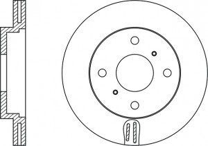 Диск тормозной TOYOTA Yaris (99-05) передний (1шт.) NIBK RN1144 NIBK