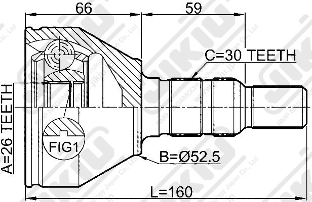 ШРУС JC34009 JC34009 JIKIU