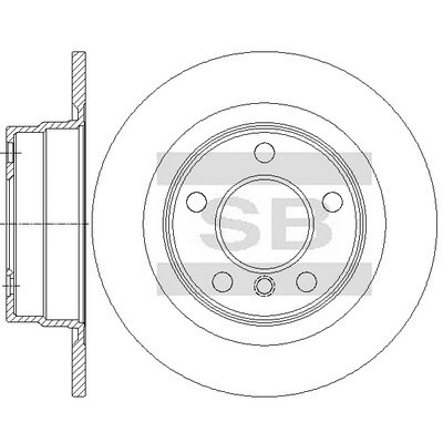 Диск тормозной BMW 1 (F20,F21),2 (F22) задний (1шт.) SANGSIN SD5215 SANGSIN