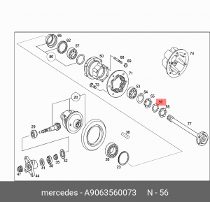 КОЛЬЦО СТОПОРНОЕ A 906 356 00 73 MERCEDES BENZ
