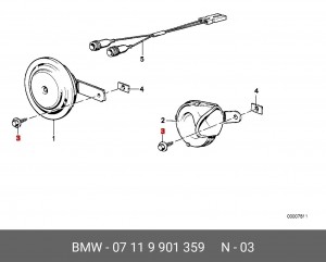 Саморез BMW OE 07 11 9 901 359 BMW