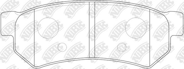 Колодки тормозные CHEVROLET Lacetti (07-) задние (без ушек) (4шт.) NIBK PN0442 NIBK