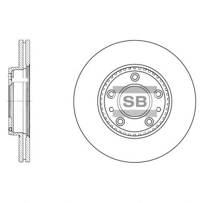 Диск тормозной передний MAZDA 6 (GG) SD4406 SD4406 SANGSIN