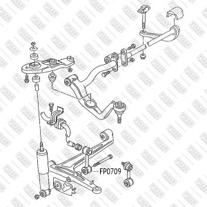 Тяга стабилизатора передняя левая/правая VW Transporter 90- FP0709 FP0709 FIXAR