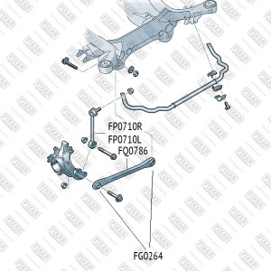 Рычаг подвески задний нижний левый/правый AUDI Q7 06-PORSCHE Cayenne 02-VW Touar FQ0786 FIXAR