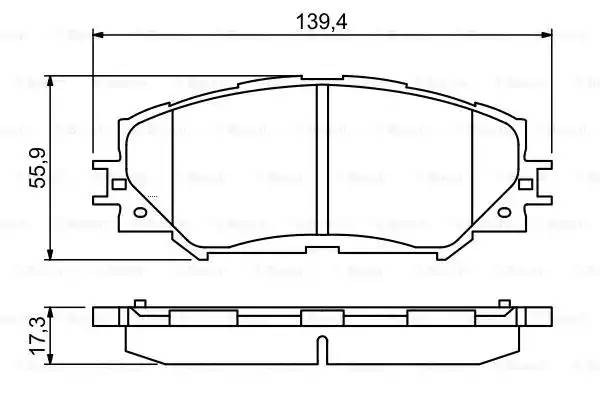 Колодки тормозные TOYOTA Auris (06-12),Corolla (07-13) передние (4шт.) BOSCH 0 986 494 240 BOSCH