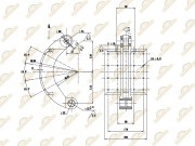 Колодка тормозная с роликом Scania 413*203 ( чугун, литая) 180020063 SONDER