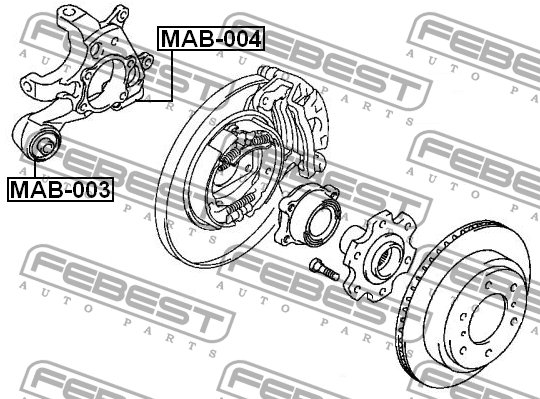 Сайлентблок MAB-003 MAB-003 FEBEST