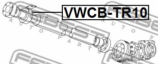 Подшипник подвесной кардан вала VW TRANSPORTER V VWCB-TR10 VWCB-TR10 FEBEST