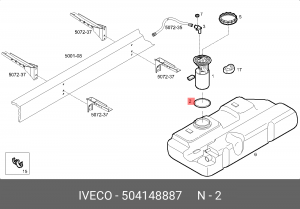 прокладка топливного бака!\ Iveco Daily/Boxer/Ducato 250/Jumper 504148887 IVECO