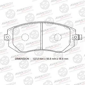 Колодки тормозные дисковые Avantech передние (противоскрипная пластина в компл.) AV1066 AVANTECH