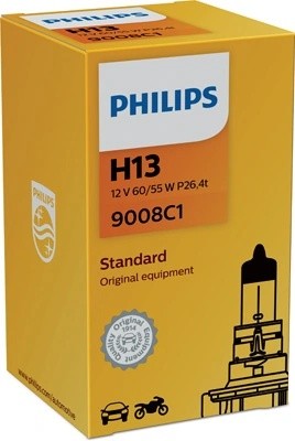 Лампа 12V H13 60/55W P26.4t PHILIPS 9008C1 PHILIPS
